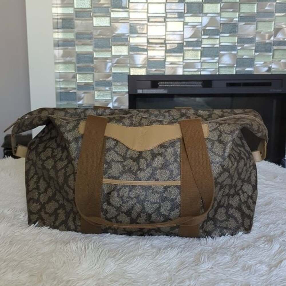 AUTHENTIC VINTAGE YSL GIRAFFE TRAVEL BAG EXCELLENT CONDITION - Picture 2 of 16